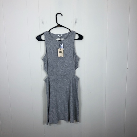 NWT Garage Sleeveless Ribbed Cut Out Dress Sz L - Picture 2 of 9